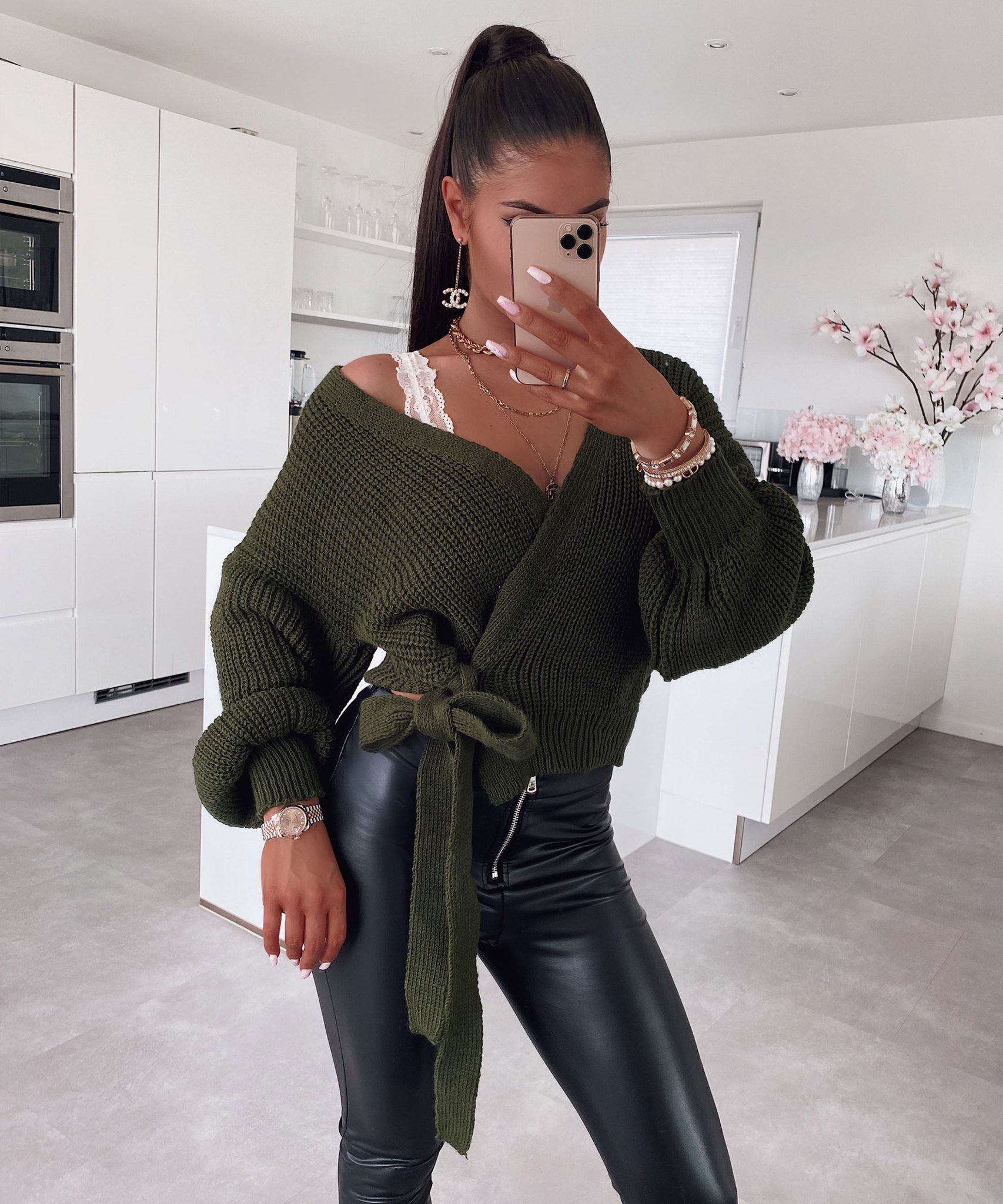 Wickel Pullover Kahki