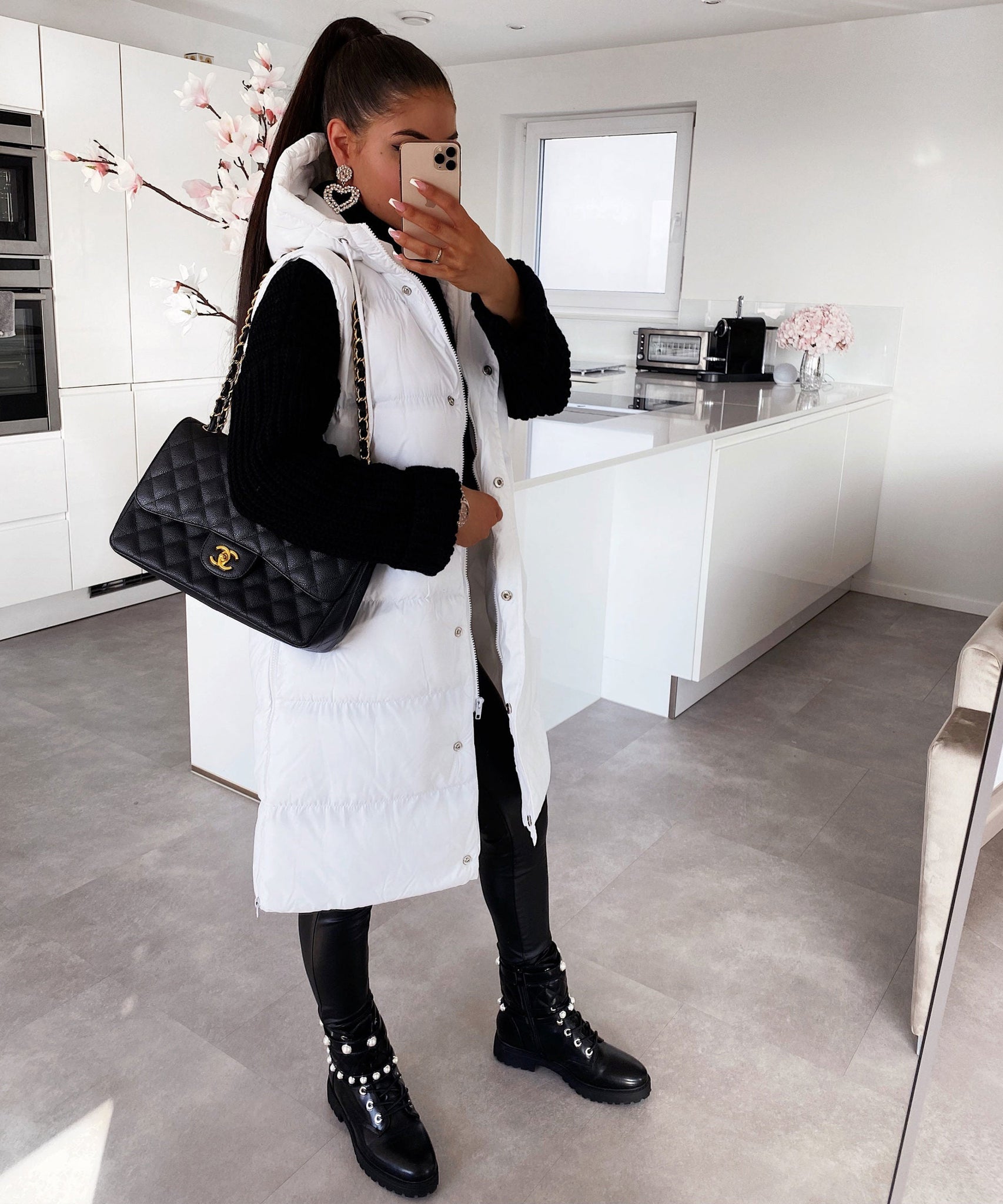 Weste Megan Lang Weiß