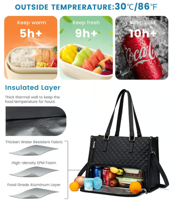 MealMate™ | 3-in-1 Lunch Tote und Laptop-Tasche mit isoliertem Kühlfach
